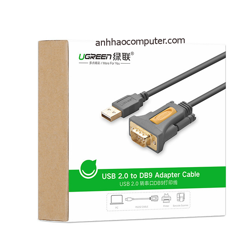 Cáp chuyên đổi USB 2.0 to RS232 Ugreen 20211